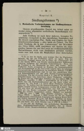 Kapitel II. Siedlungsformen