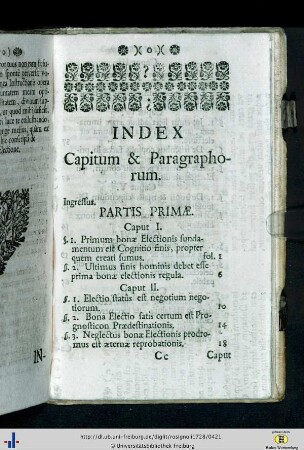 Index Capitum et Paragraphorum