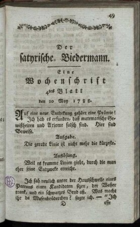 4. Blatt den 10. May 1788
