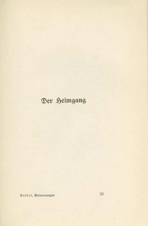 Der Heimgang