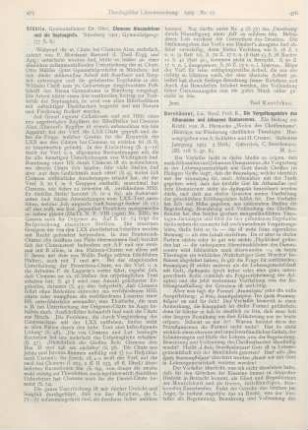 475-476 [Rezension] Stählin, Otto, Clemens Alexandrinus und die Septuaginta