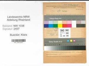 Entnazifizierung Klara Buecker , geb. 26.07.1888 (Lehrerin)