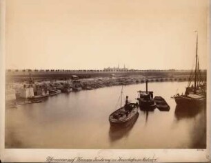 Ufermauer im Kaiserhafen Duisburg-Ruhrort: Brunnenfundierung der Ufermauer