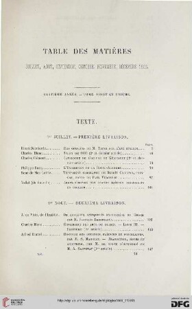 Table des matières