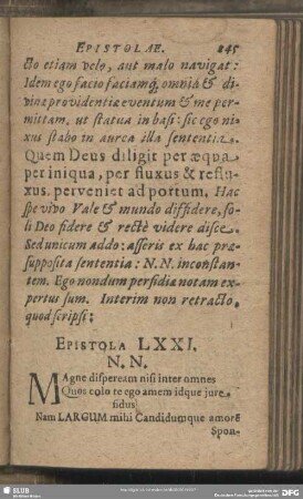 Epistola LXXI.
