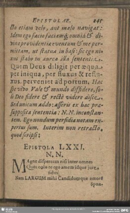 Epistola LXXI.