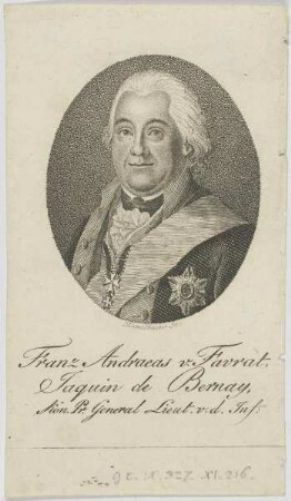Bildnis des Franz Andreas v. Favrat