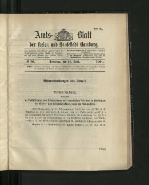 No. 96, 28. Juni 1904.