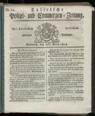 Nr. 24, Mittwoch den 23sten Maerz. 1814