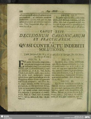 Caput XXIV. De Quasi Contractu Indebiti Solutionis