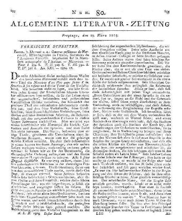 Almanach des dames. Pour l'an XIII, 1805. Tübingen: Cotta 1805