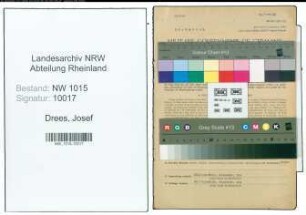 Entnazifizierung Josef Drees , geb. 10.02.1905 (Lehrer)