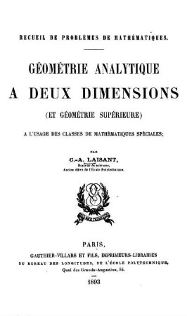 Tome 4: Recueil de problèmes de mathématiques. Tome 4