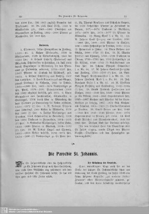 Die Parochie St. Johannis