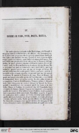 IV. Fonderia di ferro, ponte, Dogana, Macello