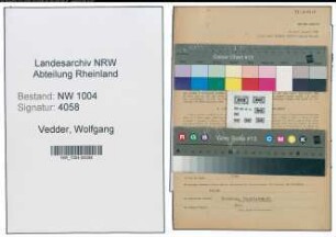 Entnazifizierung Wolfgang Vedder , geb. 11.04.1912 (Angestellter)