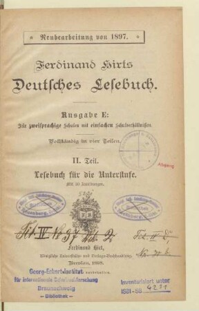 Teil 2, [Schülerband]: Lesebuch für die Unterstufe : vollständig in vier Teilen