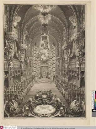 [Das Begräbnis von Karl XI.; Catafalque érgé dans l'eglise de Stockholm pour les obsèques du roi Charles XI. 1697]