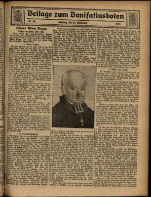Zweite Ausgabe vom Sonntag, den 29. September 1929.