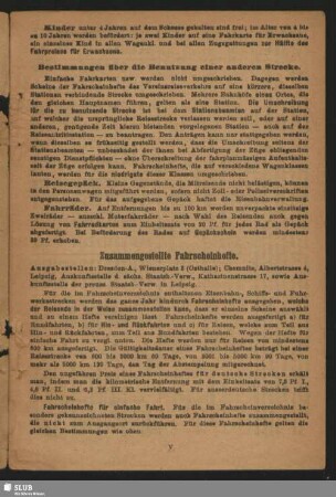 Zusammengestellte Fahrscheinhefte