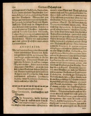 Vier und zwantzigster Discurß. Von Geometris, Landmässern und Wiegern.