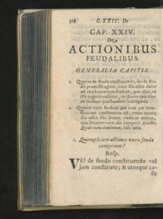 Cap. XXIV. De Actionibus Feudalibus.