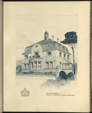 Villa in Karlsruhe I. B. Architekt: Professor H. Billing in Karlsruhe.