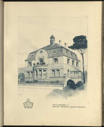 Villa in Karlsruhe I. B. Architekt: Professor H. Billing in Karlsruhe.