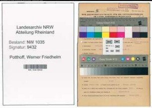 Entnazifizierung Werner Friedhelm Potthoff , geb. 17.09.1922 (Kaufmaennischer Angestellter)