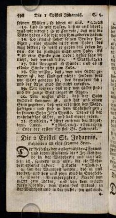 598-599, Die 2. Epistel St. Johannis