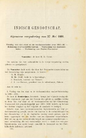 Algemeene vergadering van 27 Mei 1891