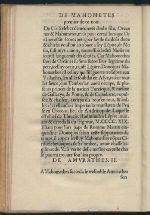 De Mahometes premier de ce nom