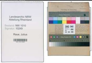Entnazifizierung Julius Raue , geb. 03.02.1900 ()