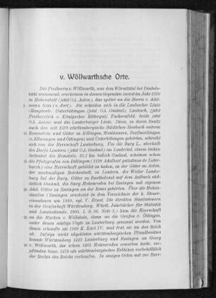Freiherr von Wöllwarth'sche Orte