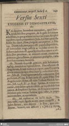 Versus Sexti Exegesis Et Demonstratio