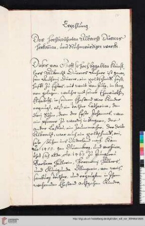 Erzehlung, Des hochberühmten Albrecht Dürers herkom̄en, und Ruhmwürdiger wercke