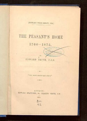The peasant's home : 1760 - 1875