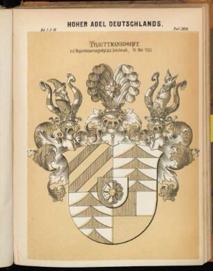 Taf. 360. Trauttmansdorff, n. d. Wappenbesserungsdipl. d. d. Innsbruck, 10. Mai 1563.