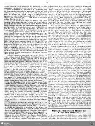 Städtische Telegraphen-Anlagen mit Kontrolluhr-Einrichtung