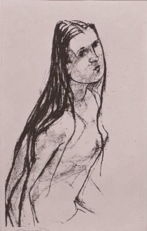 Halbfigur mit offenem Haar