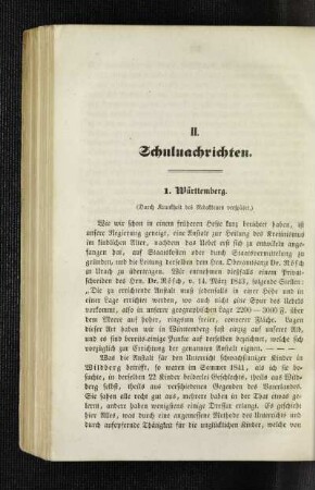 Württemberg : [Schulnachrichten]