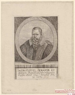 Jacob (IV.) Muffel, Ratsherr und Septemvir in Nürnberg; geb. 1509; gest. 1569