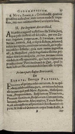 Prima pars huius Breviarii. De Europa, Eiusque Partibus