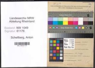 Entnazifizierung Anton Schellberg , geb. 14.01.1907 (Angestellter)