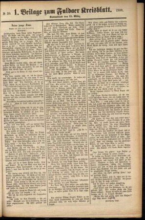 Zweite Ausgabe vom Samstag, den 11. März 1899.