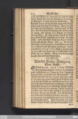 CCXCII. Von der Seelen-Reinigung. Thue Busse.