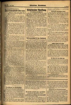 Zweite Ausgabe vom Mittwoch, den 04. Mai 1938.