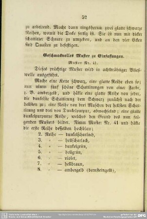 Geschmackvolles Muster zu Einfassungen. Muster Nr. 41