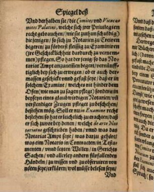 Spiegel des Notariat-Amtes