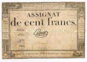 Frankreich, Revolution, Assignat 10 Francs